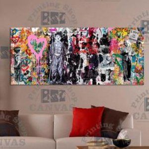 Brand New Banksy Canvas Art 150x64cm